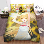 Monogatari Oshino Shinobu & Sunflowers Bed Sheets Spread Duvet Cover Bedding Sets