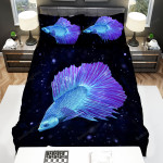 The Blue Betta In The Dark Water Bed Sheets Spread Duvet Cover Bedding Sets