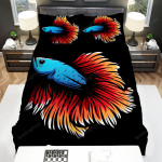 The Blue Betta In The Dark River Bed Sheets Spread Duvet Cover Bedding Sets