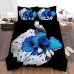 The Blue Betta Fish Art Bed Sheets Spread Duvet Cover Bedding Sets