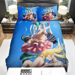 Monogatari Vampire Girls Flying In The Sky Bed Sheets Spread Duvet Cover Bedding Sets
