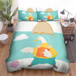 The Goose Parachuting Art Bed Sheets Spread Duvet Cover Bedding Sets