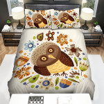 The Wildlife - The Owl In The Leaves Circle Bed Sheets Spread Duvet Cover Bedding Sets