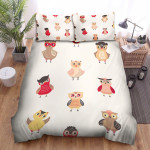 The Wildlife - The Seamless Owl Pattern Bed Sheets Spread Duvet Cover Bedding Sets