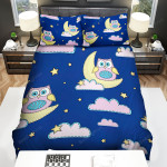 The Wildlife - The Fabric Owl In The Dark Night Pattern Bed Sheets Spread Duvet Cover Bedding Sets