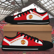 Manchester United F.C. Man MU Black White low top shoes for Fans SWIN0046