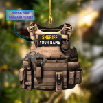 Sheriff Christmas Ornament | Custom Shaped Ornament | Custom Name V3