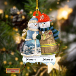 Firefighter Snowman Christmas Ornament | Custom Shaped Ornament | Custom Name New