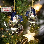 U.S Navy Santa Christmas Ornament | Custom Shaped Ornament | Custom Name