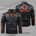 Premium Fleece Leather Jacket C Bears