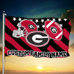 Georgia Bulldogs Sport Flag 3x5ft Flag, Custom Your Family Name, Gifts For Fan, Gifts For Family - TP