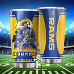 Los Angeles Rams Players 2021 Super Bowl LVI Champions Custom Name Stainless Steel Tumblers Cup 20 oz - TP