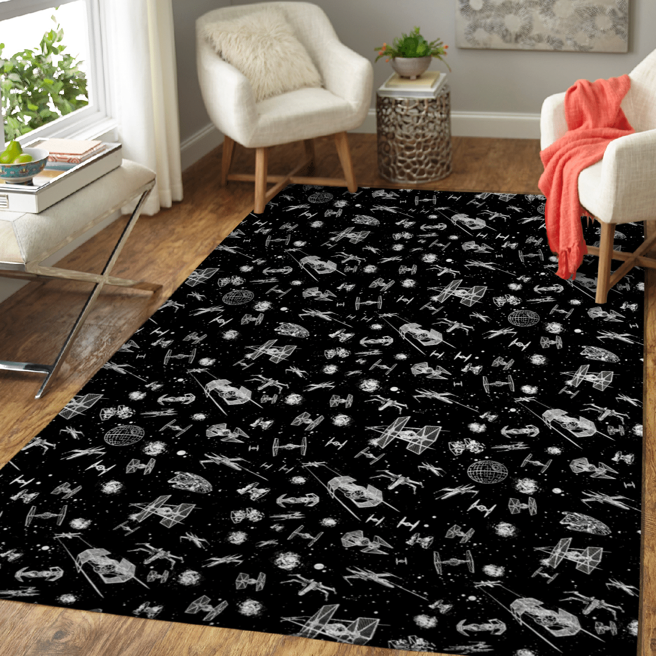HOT Star Wars Vehicles Patent black rectangle rug1