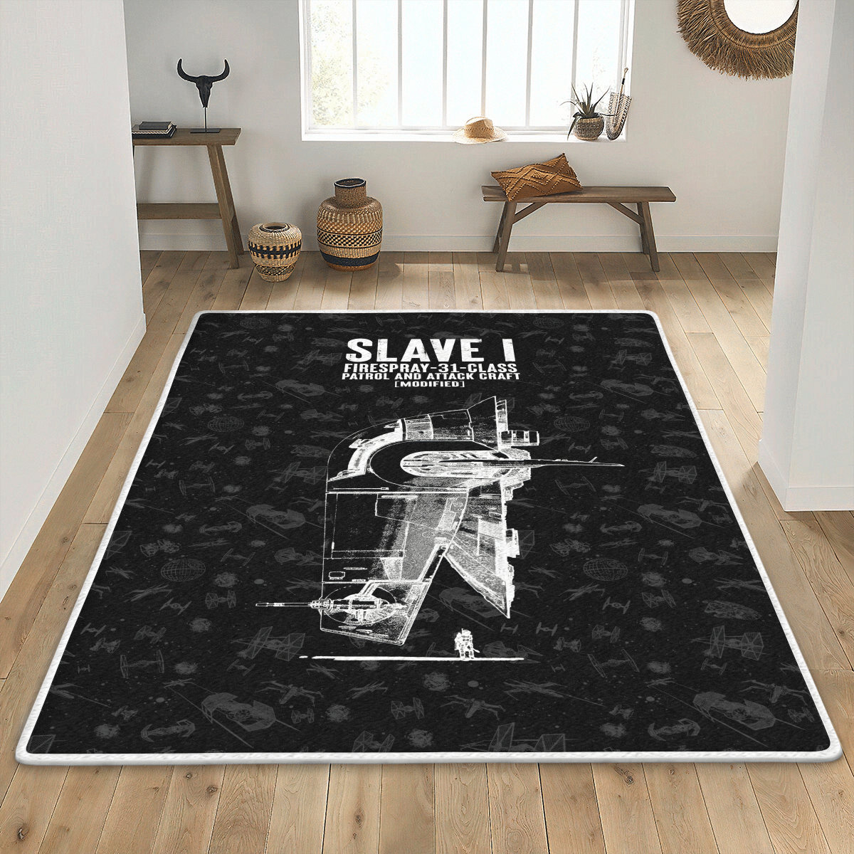 HOT Star War Slave I rectangle rug2