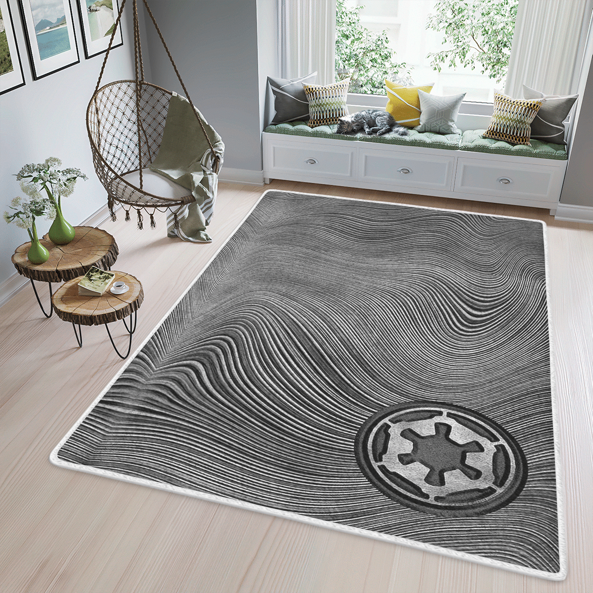 HOT Star Wars grey rectangle rug2