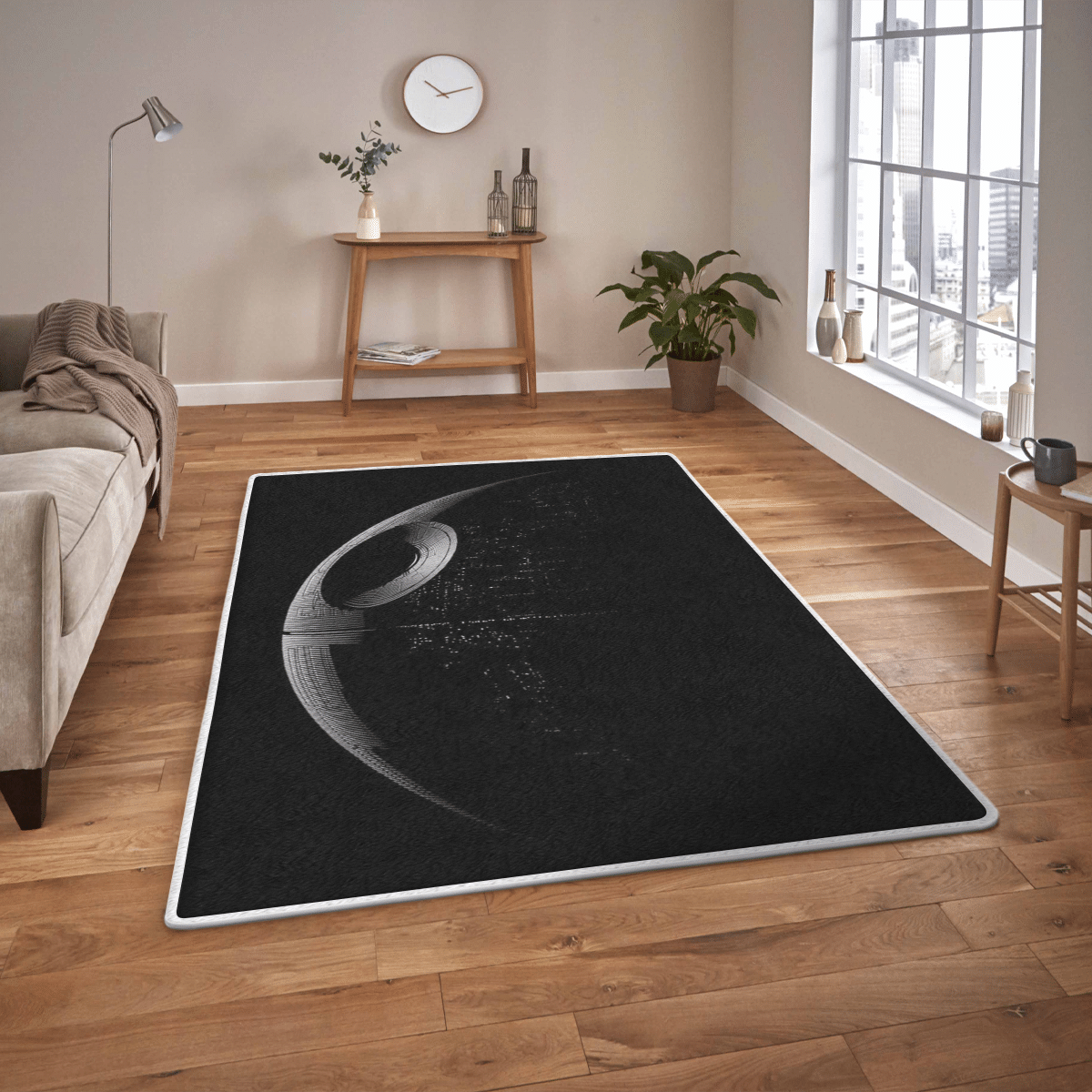 HOT Star Wars Teppich Todesstern black rectangle rug1
