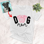 Personalized Dog Mom Pet Portrait Sketch T-shirt Gift For Dog Moms, Dog Mama, Anniversary Gift For Girfriend, Birthday Gift For Her