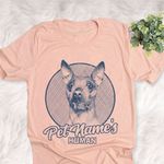 Personalized American Hairless Terrier Dog Shirts For Human Bella Canvas Unisex T-shirt For Dog Mom, Dog Dad Heather Peach