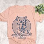 Personalized Belgian Shepherd Dog Shirts For Human Bella Canvas Unisex T-shirt Heather Peach