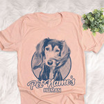 Personalized Saluki Dog Shirts For Human Bella Canvas Unisex T-shirt Heather Peach