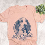 Personalized Treeing Walker Coonhound Dog Shirts For Human Bella Canvas Unisex T-shirt Heather Peach