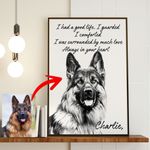 Pet Memorial Sketch Portrait Custom Image Poster Gift For Pet Owners Dog Lovers
