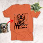 Happy Halloween Spider Web Customized Dog T-Shirt Gift For Dog Lovers Pet Owners