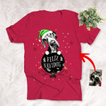 Customized Christmas Personalized Sketch Pet Portrait T-Shirt Gift For Christmas