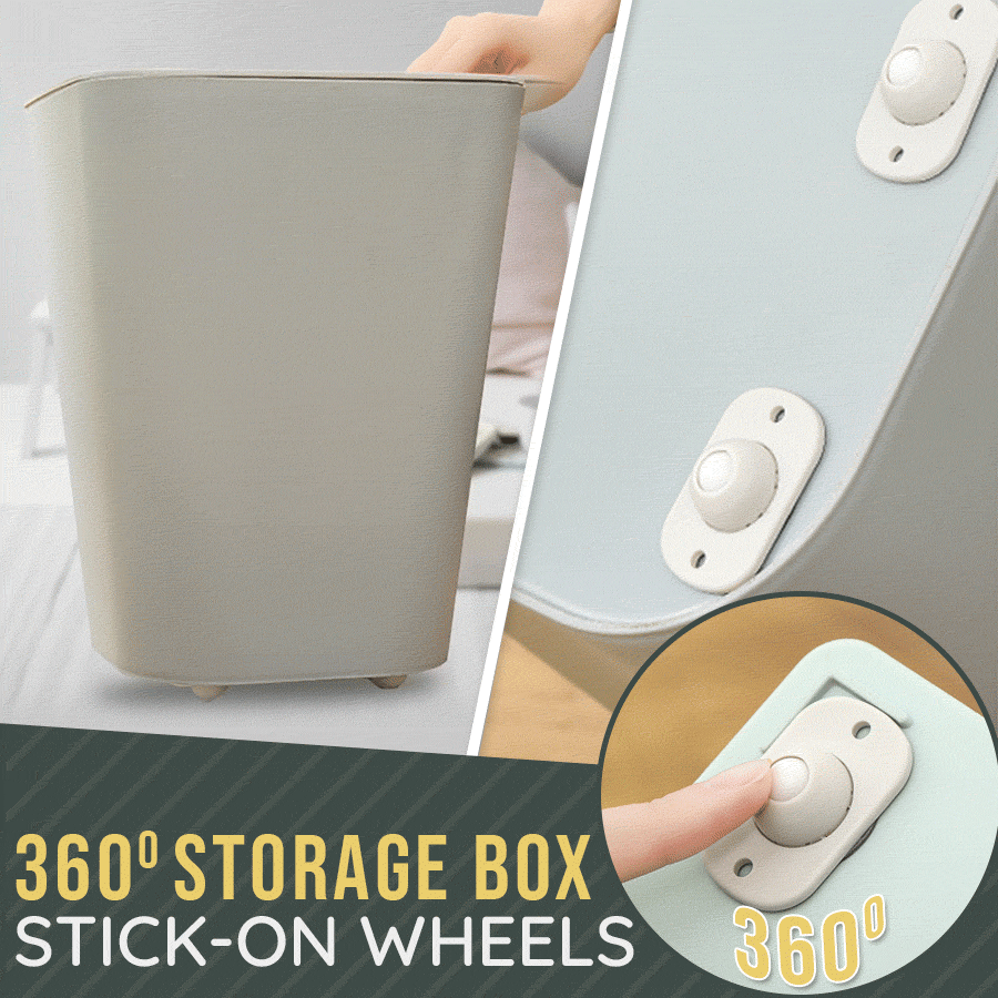 360º Storage Box Stick-On Wheels Set