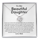 To My Daughter - One Thing - Love Knot Necklace