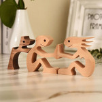 🔥Couple & Puppy🔥 Wooden Dog Carved Ornament