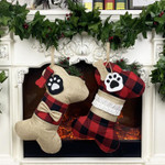 Checkered Boneschristmas Socks Gift Bags Christmas Decorations