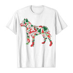 Pattern pitbull merry christmas 2D T-Shirt