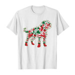 Pattern Rottweiler merry christmas 2D T-Shirt