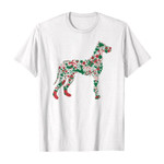 Pattern Great Dane merry christmas 2D T-Shirt