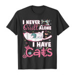 I never quilt alone i have cats 2D T-Shirt