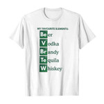 My favourite elements: beer, vodka, brandy, tequila, whiskey 2D T-Shirt