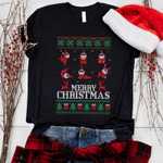 Santa yoga Merry christmas 2D T-Shirt