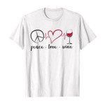 Peace love wine 2D T-Shirt