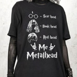Scar head, book head, red head me metalhead 2D T-Shirt