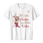 Winter kisses snowflakes wishes 2D T-Shirt