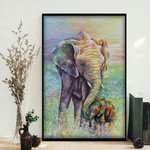 Autism Mama Elephant Canvas | Autism Awareness Month Gift |