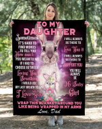 To My Daughter From Dad – Rabbit Blanket