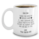 Dear The Greatest Dog Dad, Dog Dad Funny , Gift For Dog Lover, Gift For Husband, Gift For Dad Ceramic Mug