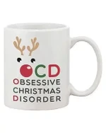 Funny Christmas Coffee – OCD Obsessive Christmas Disorder1 oz Cup Ceramic Mug