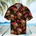 Hawaiian Amazing Skull Flowers Shirt V Gifts With Skulls On Them Hawaiian Shirt