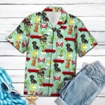 Dachshund Hippie Car Hawaiian Shirt