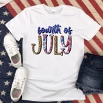 Fourth of July Shirt Patriotic Shirt Independence Day American Flag Tee Red White and Blue Tees Amer 2D T-Shirt