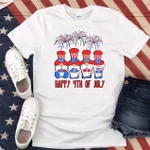 4th of July TShirt Fourth of July Shirt American Flag Tee Red White and Blue Tees Unisex America T S 2D T-Shirt