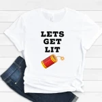 4th of July Lets Get Lit Party Time Independence Day Celebration Unisex Jersey Short Sleeve Tee 2D T-Shirt
